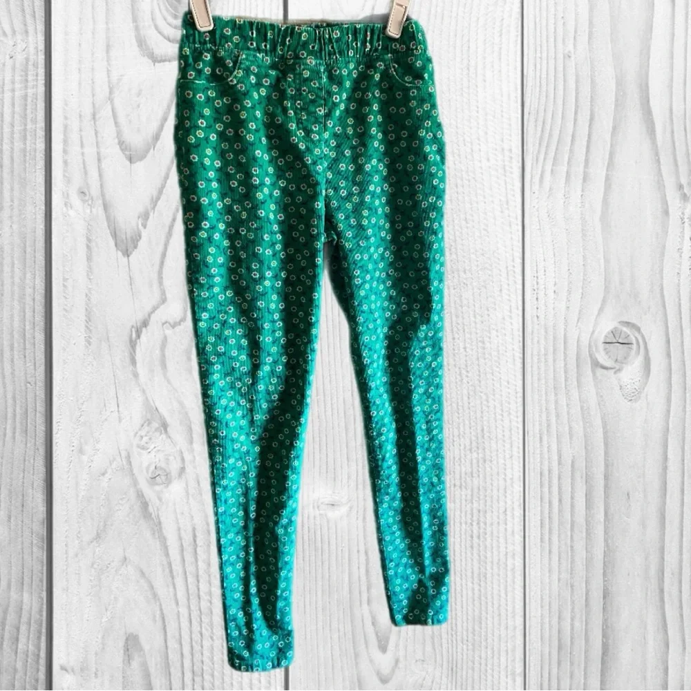 Boden Green Floral Corduroy Trousers size 13 yrs‎